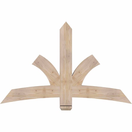 Ekena Millwork Davenport Smooth Timber Gable Bracket, Douglas Fir, 60"W x 38"H x 3 1/2"D x 5 1/2"F, 15/12 Pitch GBW060X38X0406DAV00SDF